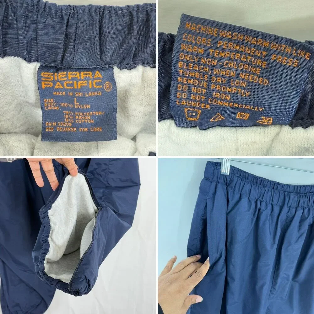 Vintage Sierra Pacific Blue Insulated Ski Snowboard Snow Pants Size L Men’s